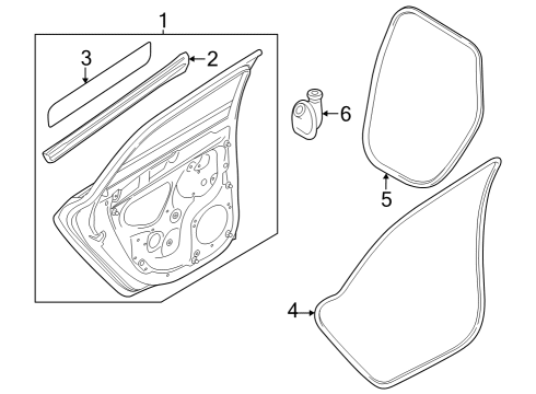 Audi 8Y0-098-620-A Door Shell Hardware Kit