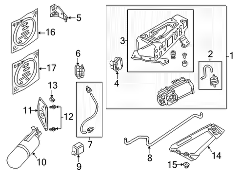 Audi 4G0-611-853-A Front Pressure Line Spacer