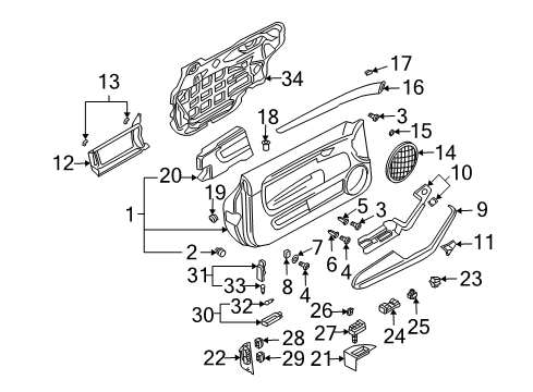 Audi 8H1-959-521-B-7A2 Switch Panel