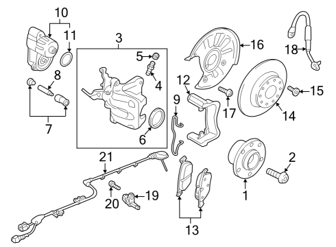 Audi 5WA-698-269-C Brake Pads Tension Spring