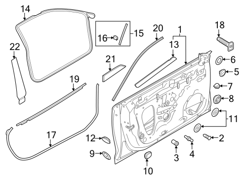 Audi 8W8-839-841-A Door Shell Insert