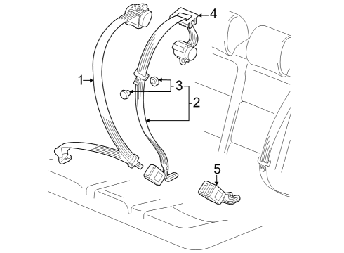 Audi WHT-009-979 Center Belt Assembly Bolt