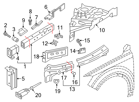 Audi WHT-007-690 Sidemember Assembly Washer