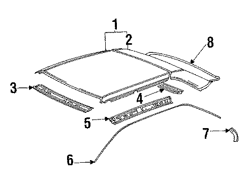 Audi 443-817-967-C Inner Side Rail