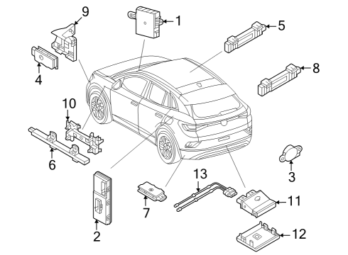 Audi 89A-907-742 Antenna Mount Bracket