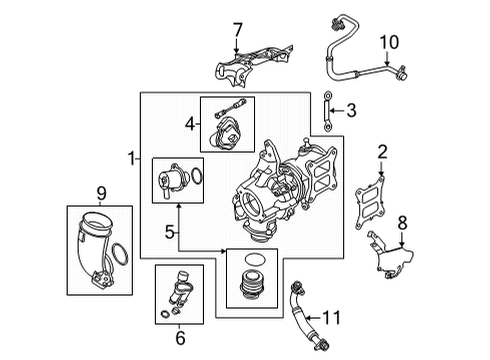 Audi WHT-009-402 Turbocharger Stud