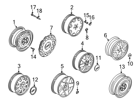Audi 8D0-601-025-N-Z17 Wheel, Alloy
