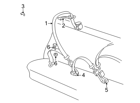 Audi 8D0-857-703-B-2RQ Lap Belt