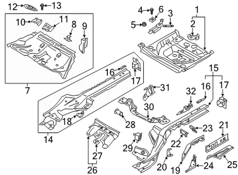 Audi 4K0-803-691 Rear Floor Pan Support