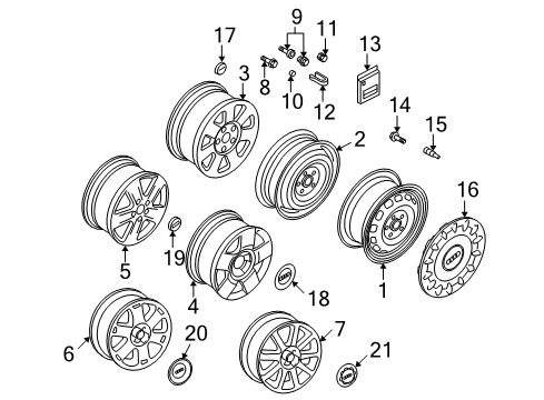 Audi 8E0-601-025-P-Z17 Wheel, Alloy