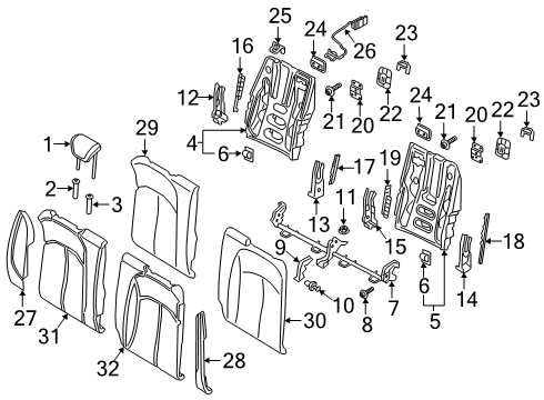 Audi 8V7-898-305 Hinge Hardware Kit