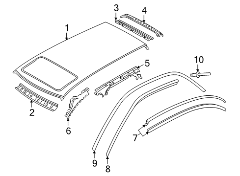 Audi 8D5-817-119 Roof Bow