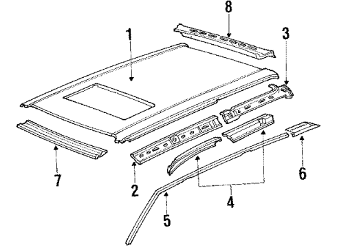 Audi 443-853-710-01C Drip Molding Retainer Strip