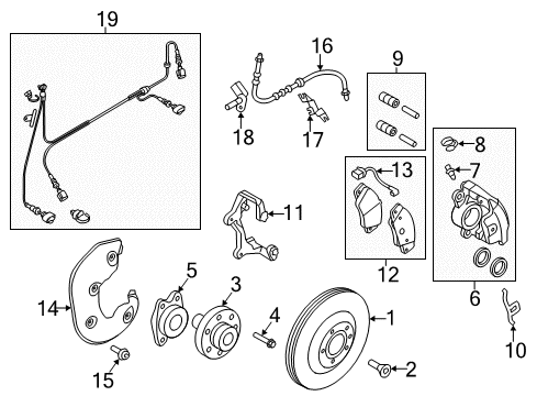 Audi 4B0-698-471-A Caliper Seal Kit
