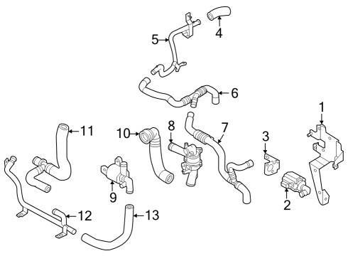 Audi 8J0-121-264-G Connector Pipe Bracket