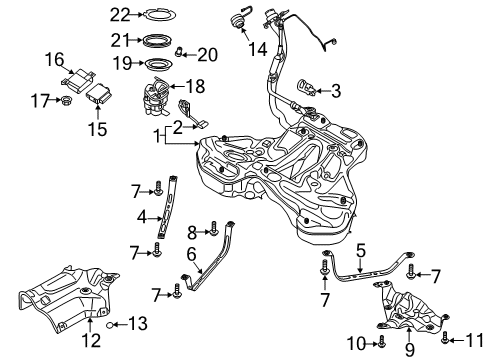 Audi 4E0-201-449-K Fuel Tank Clip