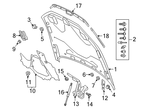 Audi 4N0-823-316 Hinge Cover