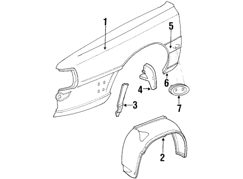 Audi 443-853-805 Body Side Molding Retainer Clip