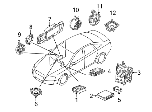 Audi 4F9-035-411 Rear Speaker