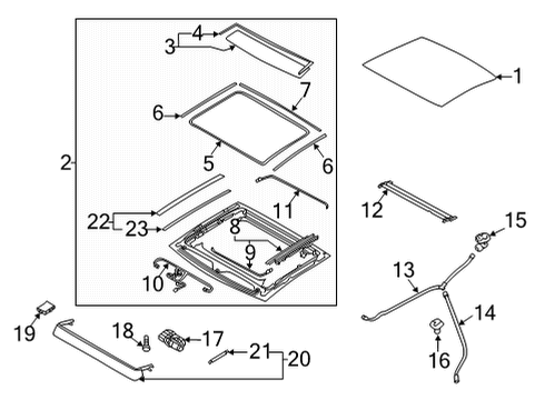 Audi 4K5-877-317 Sunroof Assembly Mount Kit