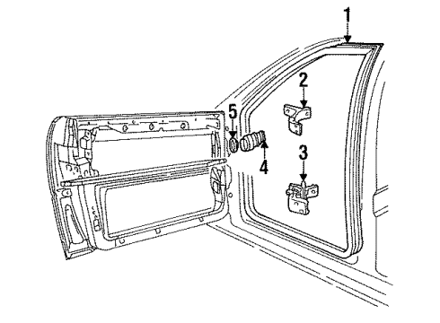 Audi 893-831-411 Lower Hinge