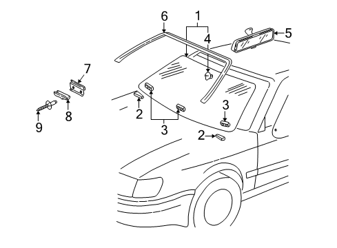 Audi 4D0-863-197-C Glass Adhesive Kit
