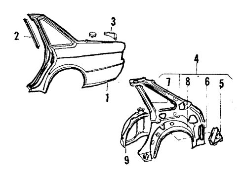 Audi 813-809-989 Inner Pillar