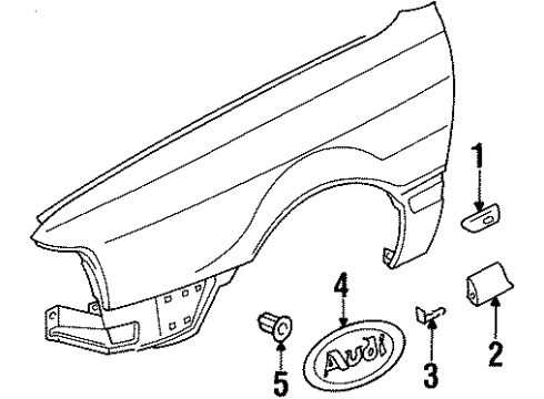 Audi 8A0-853-992-A-3FZ Lower Molding