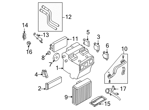 Audi 4A1-260-122-AC Evaporator Assembly