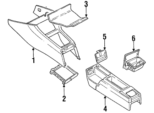 Audi 8A1-863-243-D-5KR Front Console