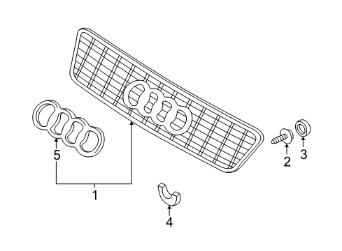 Audi 4D0-853-736-D-2ZZ Nameplate