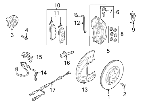 Audi 4E0-698-269 Caliper Hardware Kit