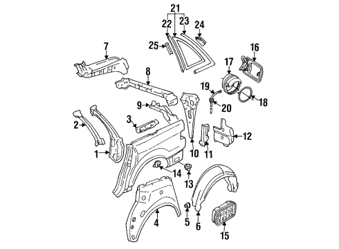 Audi 8A5-809-239-SA Outer Pillar