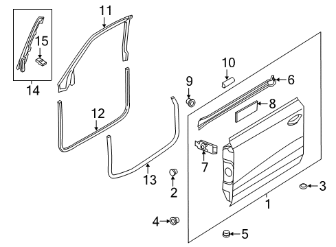 Audi 4G8-098-619-A Door Shell Hardware Kit