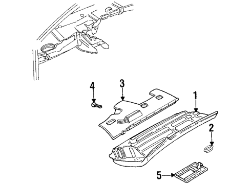 Audi 893-880-305-B-8RZ Knee Bolster