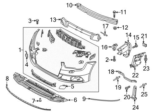Audi 4G8-098-623 Bumper Cover Mount Kit