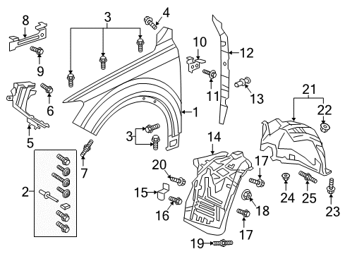 Audi N-911-652-01 Rear Bracket Screw