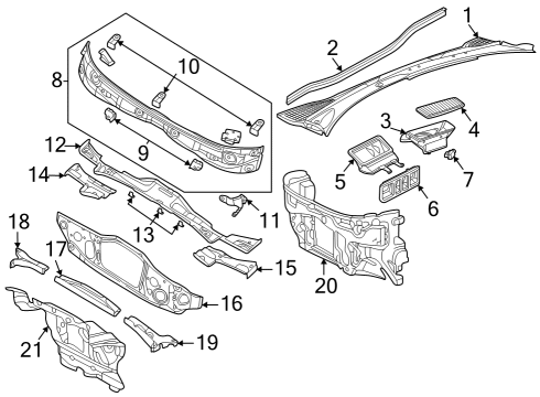 Audi N-021-156-5 Upper Panel Nut