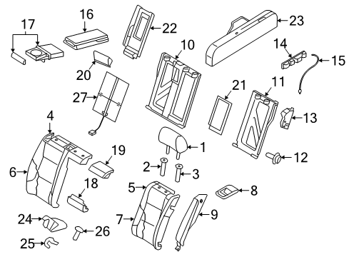 Audi 8T0-898-022-B Armrest Hardware Kit