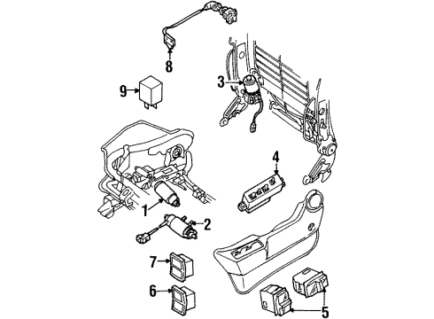 Audi 893-971-384-A Control Switch