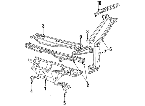 Audi 443-809-242-F Lower Pillar