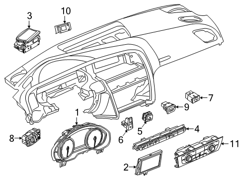 Audi 4G0-927-137-P-6PS Control Switch Assembly