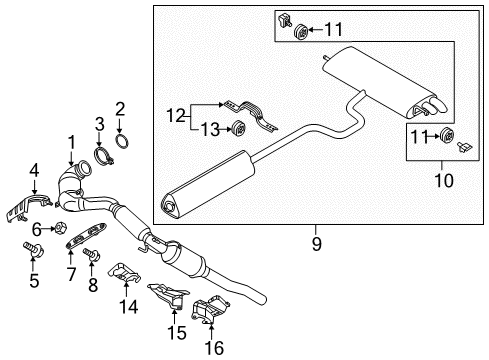 Audi 1K0-253-115-M Muffler & Pipe Gasket