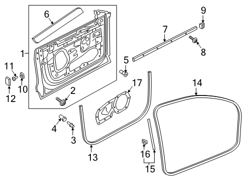Audi 4M8-098-619-A Door Shell Mount Kit