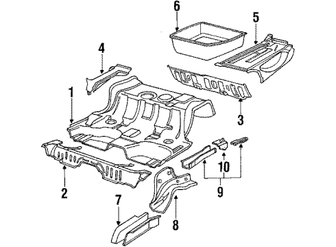 Audi 443-803-691-E Energy Absorber Mount Bracket
