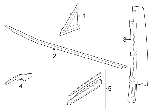 Audi WHT-009-552 Wheel Opening Molding Clip