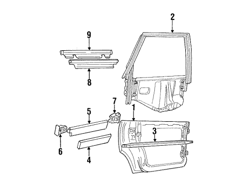 Audi 893-853-968-D-3FZ Side Molding