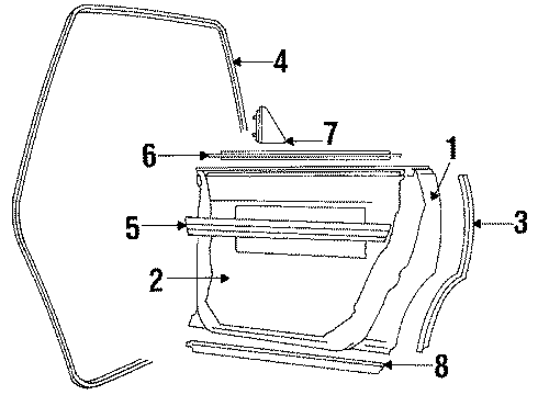Audi 443-853-764-K-2ZZ Belt Weatherstrip