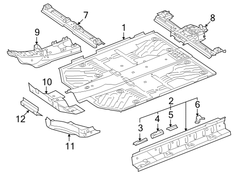Audi 5P0-831-433 Floor Pan Nut