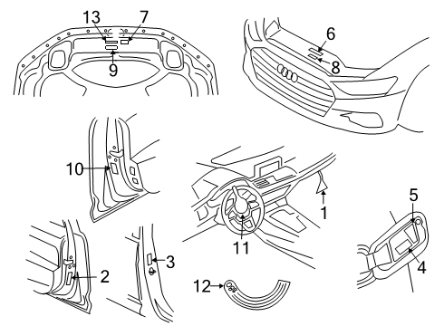 Audi 4K8-010-502 Tire Info Label